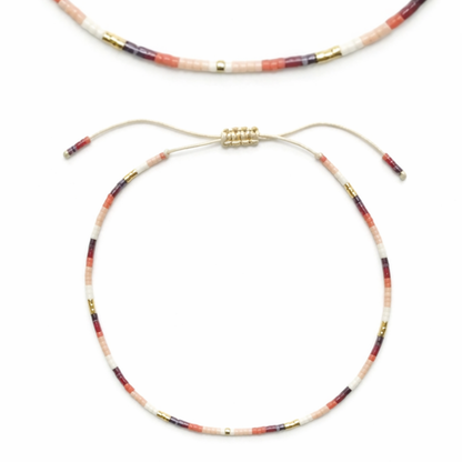 Sandbar Adjustable Beaded Anklet