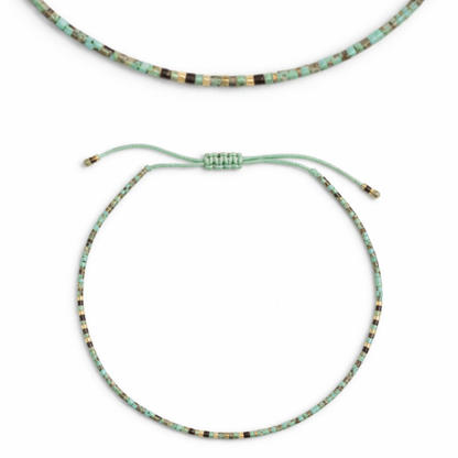 Tidepool Adjustable Beaded Anklet