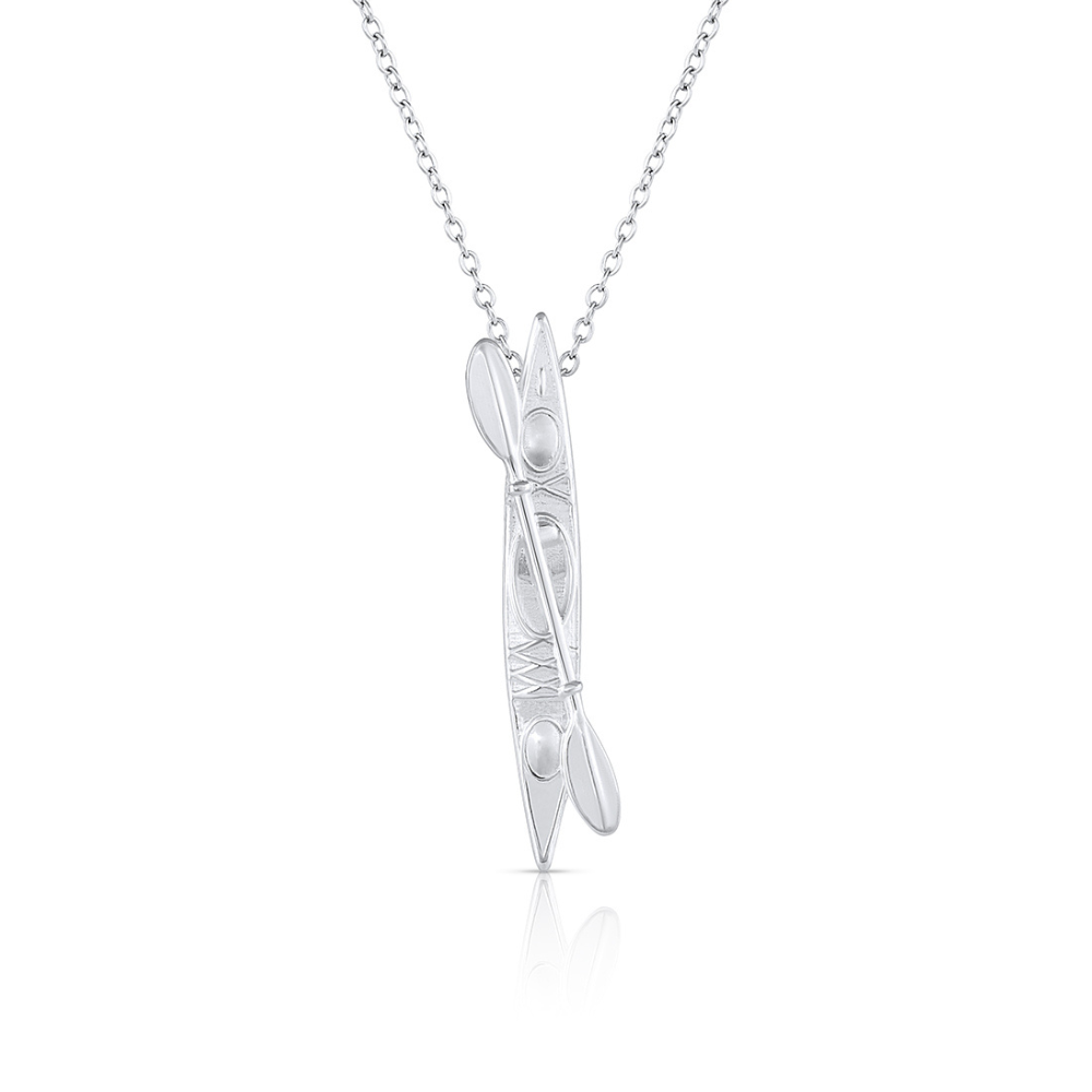 Kayak Charm Necklace - 16"-18" chain
