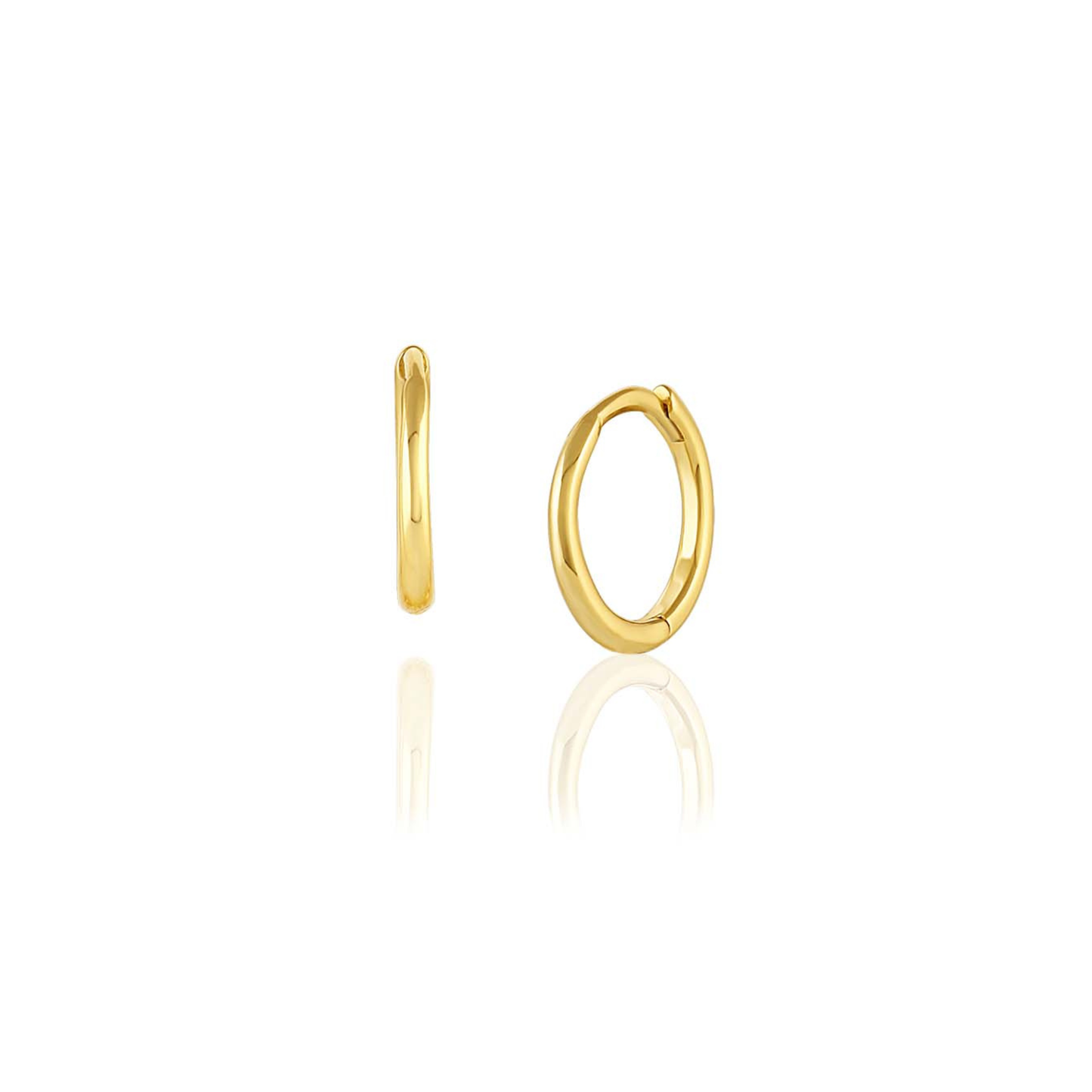 Gold Classic Hoops - 14mm