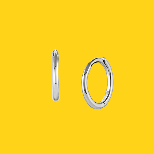 Silver Classic Hoops - 14mm