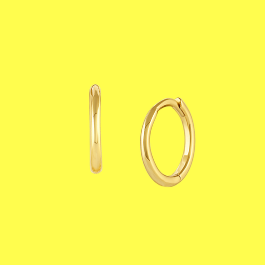 Gold Classic Hoops - 14mm
