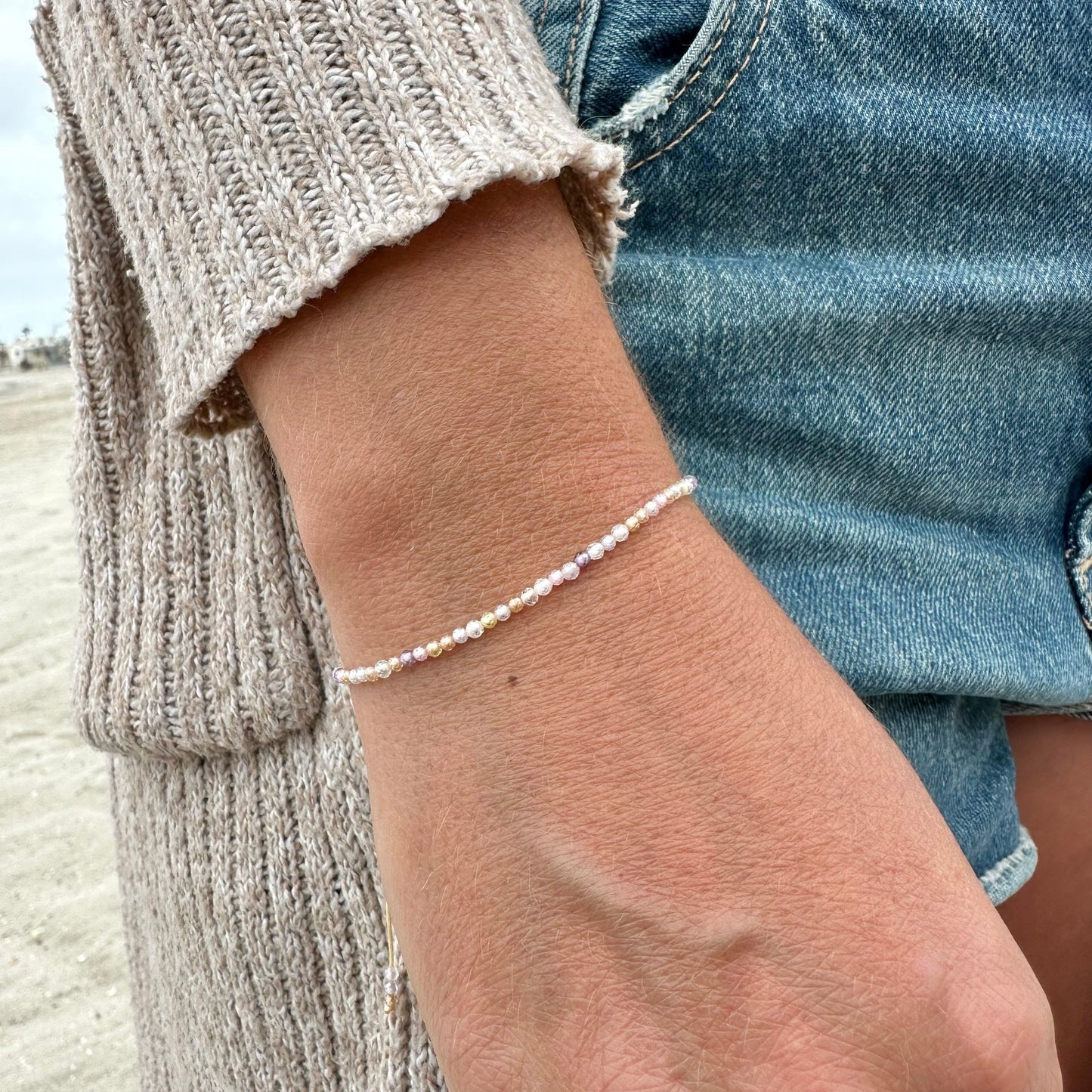 Blush Crystal Beads Bracelet