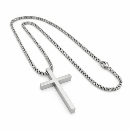 Silver Cross Chain Necklace