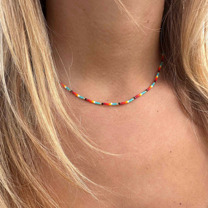 Bead Necklace Ideas Vsco Sunset Beaded Necklace – BORN TO ROCK