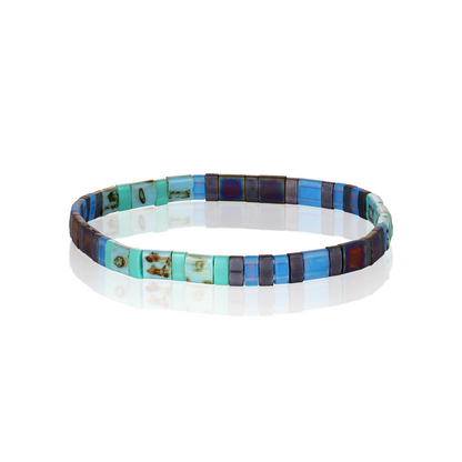Cove – Flat Bead Stretch Bracelet