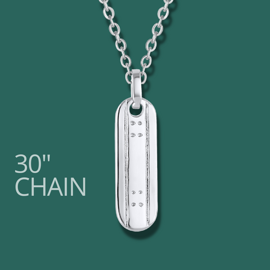 Skateboard Charm Necklace - 30" Chain
