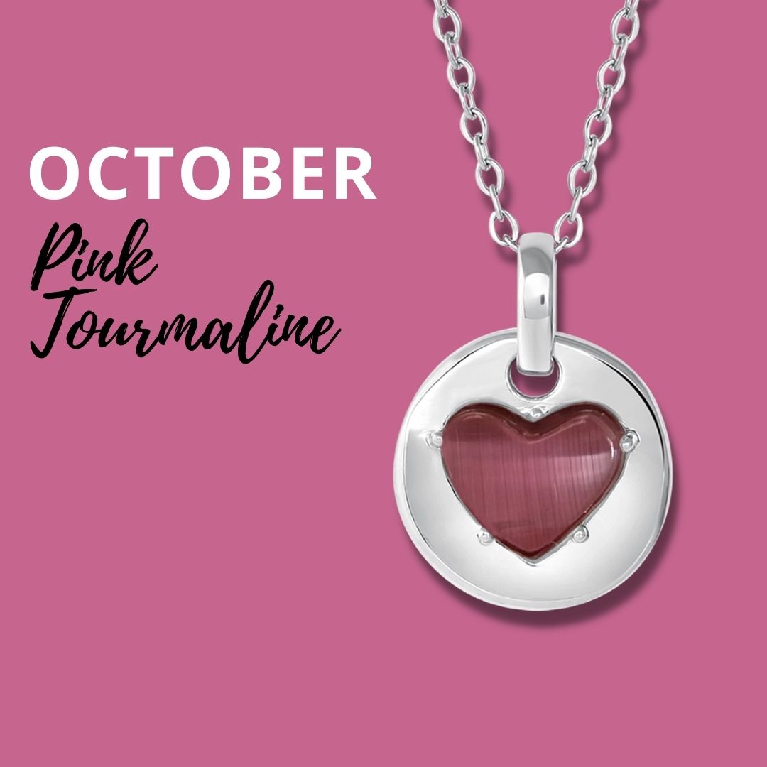Tourmaline is October's birthstone and the gem for the 8th wedding anniversary. This unique charm necklace is the perfect gift for yourself, Mother's Day, Valentine's Day, graduation, Christmas and birthdays. A personalized gift idea for every mom, grandma, bride, bridesmaid, daughter, wife, mother-in-law & loved one.
