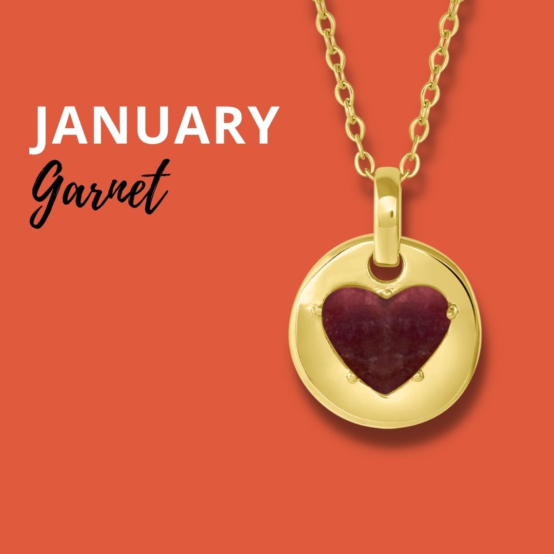 Garnet is January's birthstone and the gem for the 2nd wedding anniversary. This unique charm necklace is the perfect gift for yourself, Mother's Day, Valentine's Day, graduation, Christmas and birthdays. A personalized gift idea for every mom, grandma, bride, bridesmaid, daughter, wife, mother-in-law & loved one.