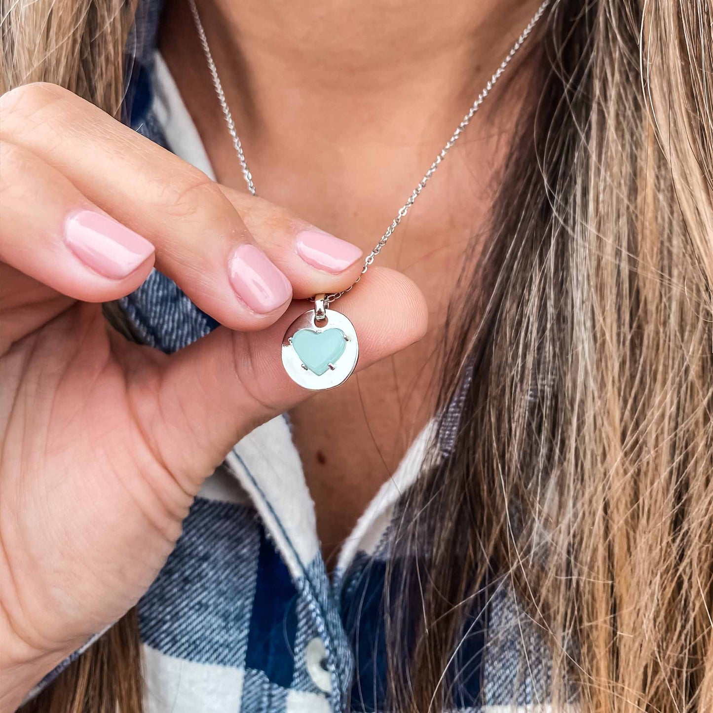 Aquamarine is March's birthstone and the gem for the 19th wedding anniversary. This unique charm necklace is the perfect gift for yourself, Mother's Day, Valentine's Day, graduation, Christmas and birthdays. A personalized gift idea for every mom, grandma, bride, bridesmaid, daughter, wife, mother-in-law & loved one.