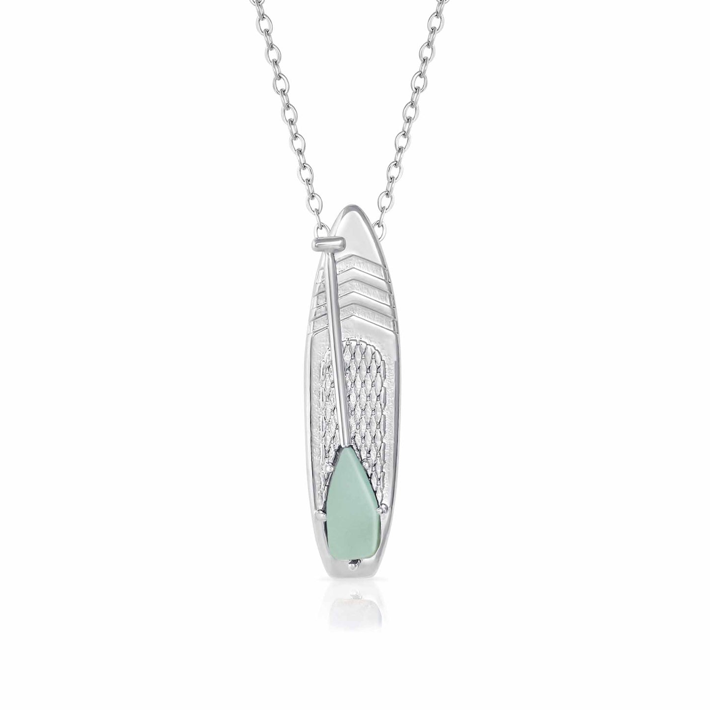 Looking for places to buy or rent a paddle board? This stand up paddle board pendant will be the best and highest performance SUP you'll ever find. Take your paddle board with you, even when you're not surfing, racing or touring. Shop March's birthstone SUP jewelry online or at a surf shop near you.