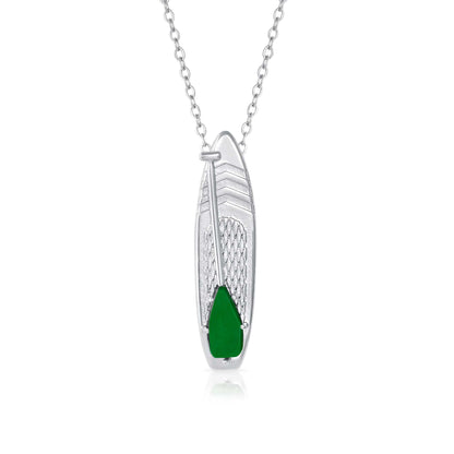Looking for places to buy or rent a paddle board? This stand up paddle board pendant will be the best and highest performance SUP you'll ever find. Take your paddle board with you, even when you're not surfing, racing or touring. Shop August's birthstone SUP jewelry online or at a surf shop near you