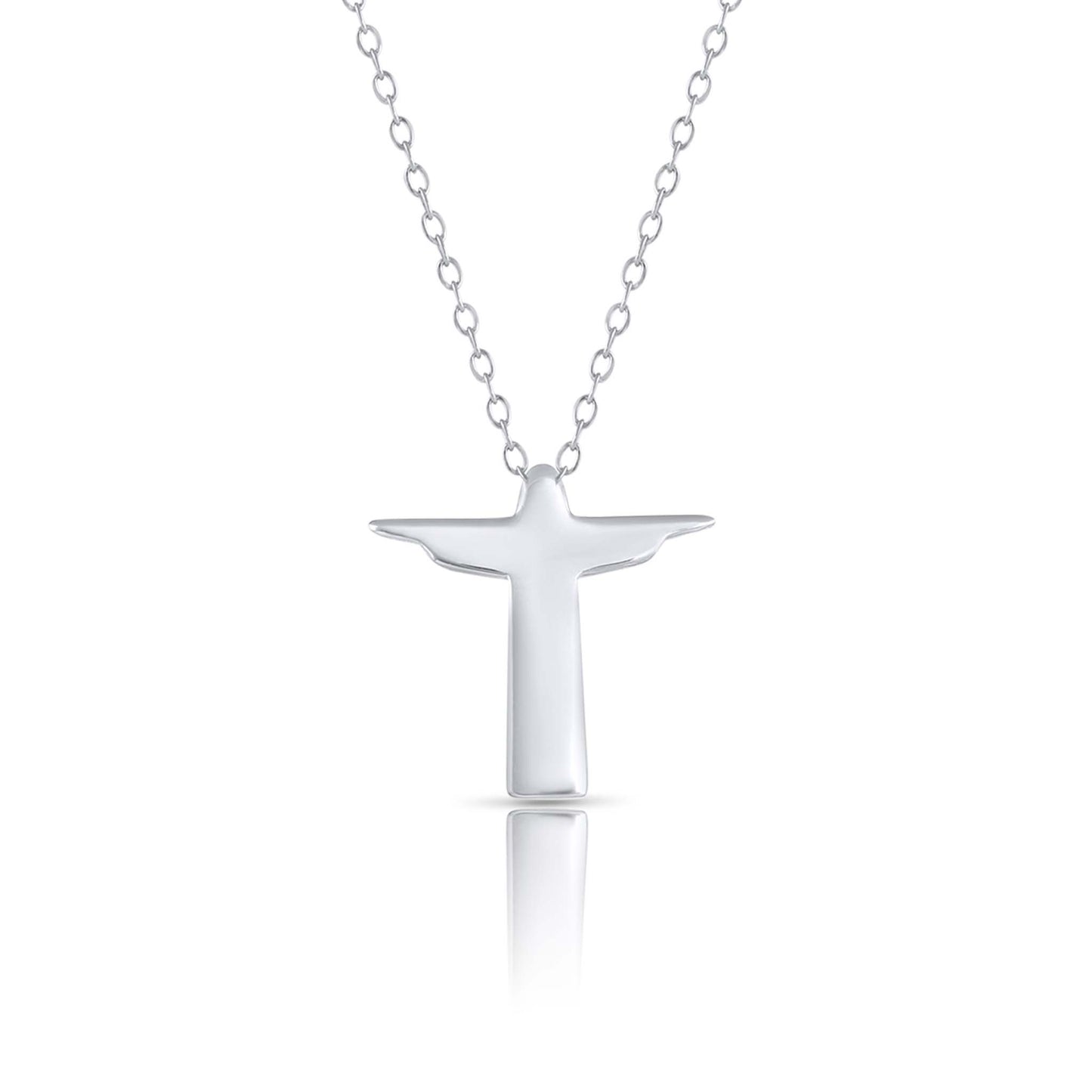 Christ the Redeemer Pendant Necklace in Sterling Silver made by Born to Rock Jewelry