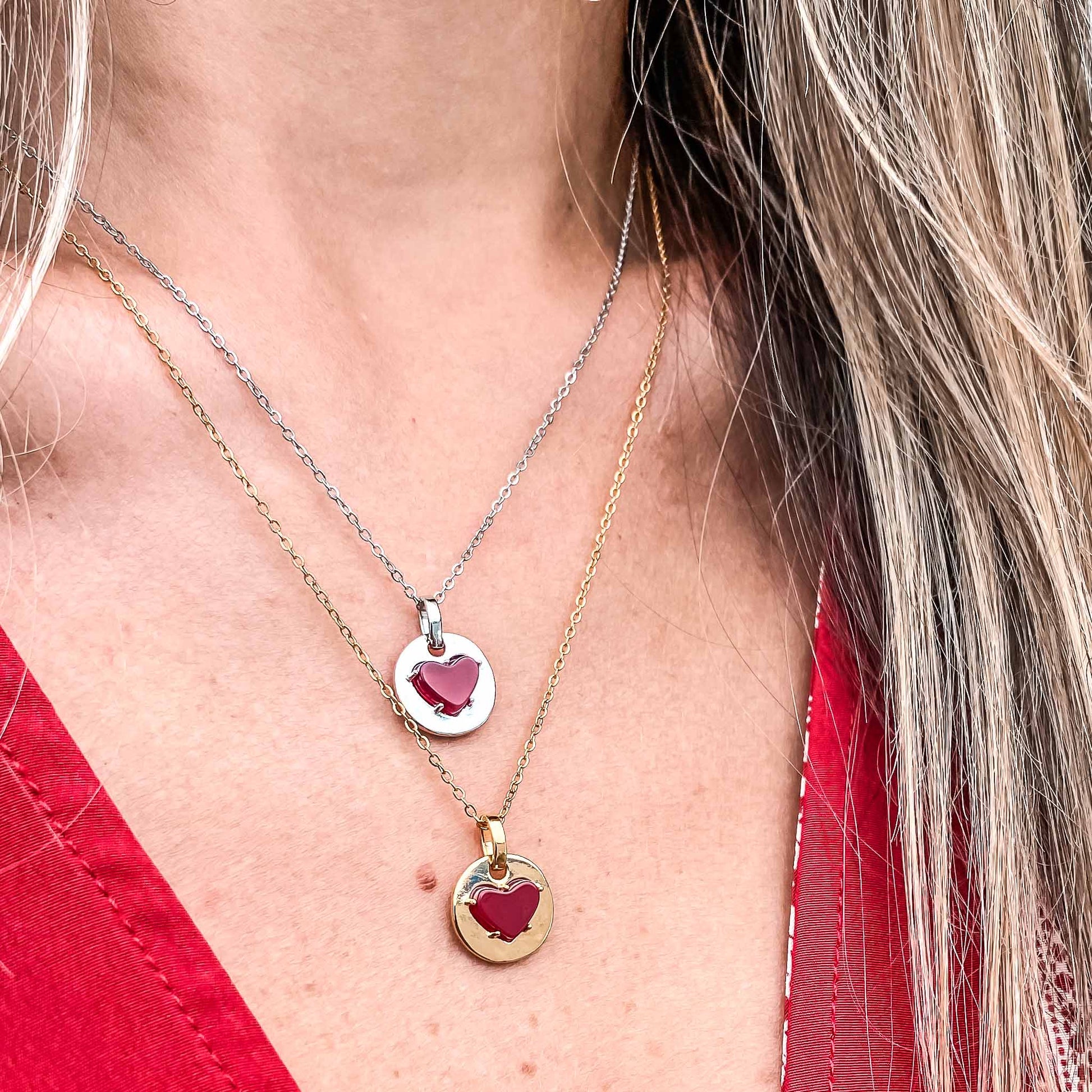 Ruby is July's birthstone and the gem for the 15th & 40th wedding anniversaries. This unique charm necklace is the perfect gift for yourself, Mother's Day, Valentine's Day, graduation, Christmas and birthdays. A personalized gift idea for every mom, grandma, bride, bridesmaid, daughter, wife, mother-in-law & loved one.