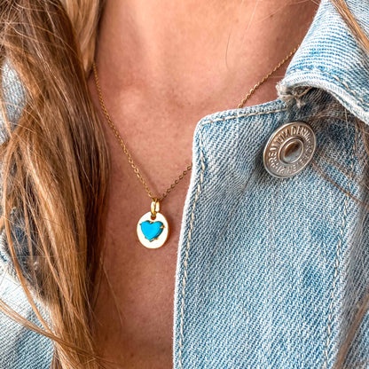 Turquoise is December's birthstone and the gem for the 11th wedding anniversary. This unique charm necklace is the perfect gift for yourself, Mother's Day, Valentine's Day, graduation, Christmas and birthdays. A personalized gift idea for every mom, grandma, bride, bridesmaid, daughter, wife, mother-in-law & loved one.
